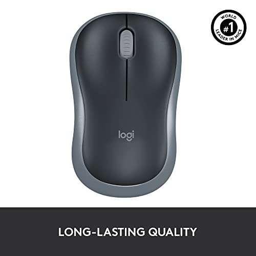 Logitech M185 Wireless Mouse, 2.4GHz with USB mini receiver