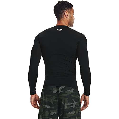 Under Armour Men UA HG Armour Comp LS, Long-Sleeve Sports Top, Breathable Long-Sleeved Top for Men - Black