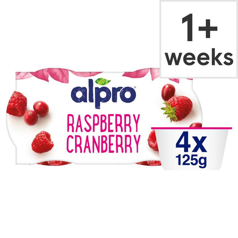 Alpro Raspberry & Cranberry Dessert (4pk) 9p @ Farmfoods Ilford