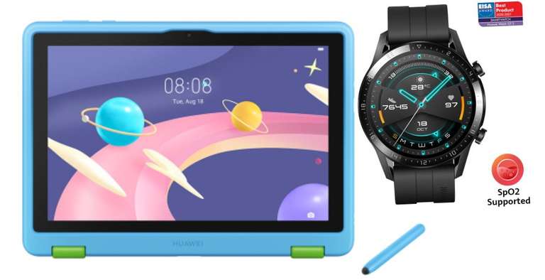 HUAWEI MatePad T 10 Kids Edition 32GB + Free Huawei Watch GT 2 46mm Smart Watch - £161.99 With Code Delivered @ Huawei UK