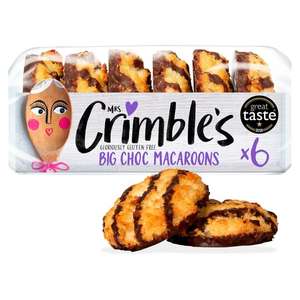 Mrs Crimble's Gluten Free Chocolate Macaroon 6 Pack £1 (Clubcard Price) @ Tesco