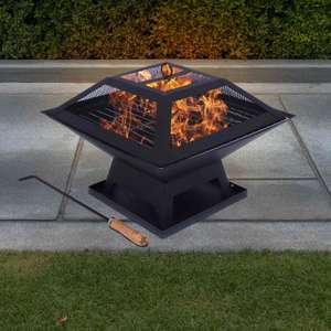 Outdoor Garden Fire Pit and BBQ Grill £30 + Delivery @ TJ Hughes