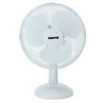 12" White Oscillating Desk Fan £12.59 delivered using code @ Geepas