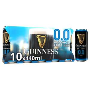 Guinness 0.0% Alcohol Free Draught Stout 10X440ml at Tesco Pontypridd Extra