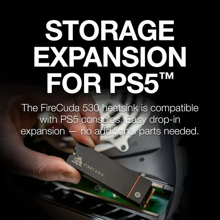 Seagate FireCuda 530, 500 GB, Internal Solid State Drive - M.2 PCIe Gen4 ×4 NVMe 1.4, transfer speeds up to 7300 MB/s, 3D TLC NAND, 640 TBW