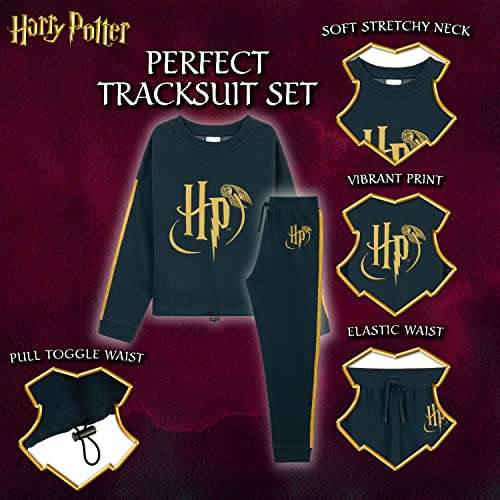 Harry Potter Girls Tracksuit, Sweatshirt and Joggers Set ages 9-10, 11-12 & 13-14 - £13.79 with 40% voucher / Sold by Get Trend. @ Amazon