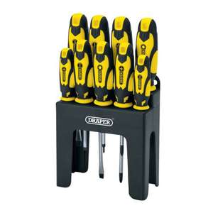 Draper Soft Grip 9-piece Screwdriver Set with Yellow Handles for £13.99 Free Click & Collect / £4.95 Delivery @ Robert Dyas