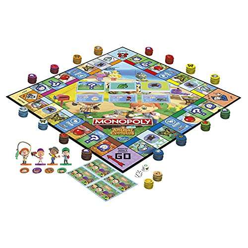 Monopoly Animal Crossing New Horizons Edition Board Game for Kids Ages 8 and Up, Fun Game to Play for 2-4 Players, Multicolor