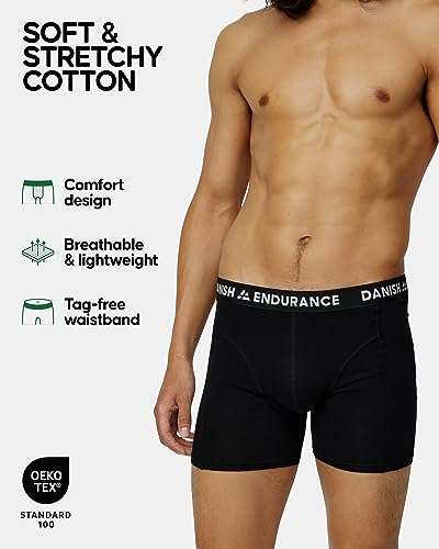 Danish Endurance Mens Boxers, Boxer Shorts Men, Cotton, Classic Fit Mens Underwear, with or without Fly, 6 Pack - DanishEnduranceUK / FBA