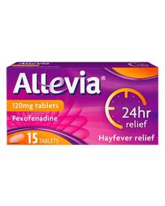 Allevia - Pack of 15 120mg tablets Fexofenadine - Hayfever Allergy Relief £3.60 Subscribe & Save @ Amazon
