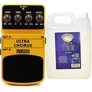 Behringer ULTRA CHORUS UC200 Ultimate Stereo Chorus Effects Pedal,Yellow & Golden Swan White Vinegar, 5 l (Pack of 4)