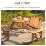 6 Seater Round Table Chair Benches - New - Using Code / Sold By Aosom UK (UK Mainland)