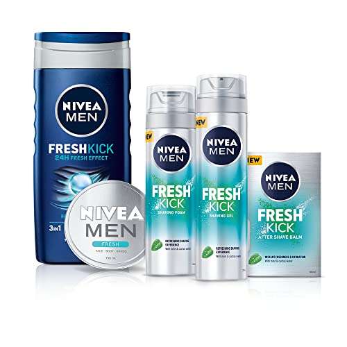 NIVEA MEN Fresh Kick Shaving Foam 200ml - £1.40 / £1.26 Subscribe & Save @ Amazon