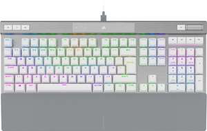 CORSAIR K70 PRO RGB Optical-Mechanical Wired Gaming Keyboard – PBT Double-Shot Keycaps – iCUE Compatible – QWERTY UK – PC, Xbox – White