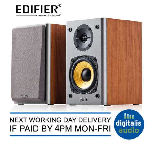Edifier R1000T4 Active 2.0 Bookshelf Speaker System Ideal TV, PC, Laptop (Black) - £59.99 Sold & Dispatched By Digitalis Direct / Ebay