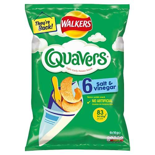 Quavers Salt & Vinegar 6-Pack - £1 instore @ Heron Foods, Skegness