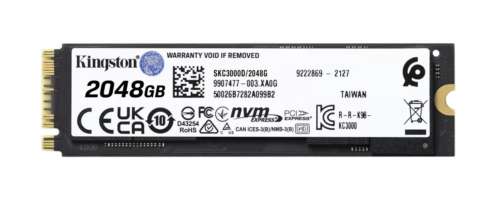 Kingston KC3000 Series 2TB M.2 (PCIe 4.0 x4) nvme SSD (Used - Zero power on hours) - £111.96 with code @ ideals_UK / eBay