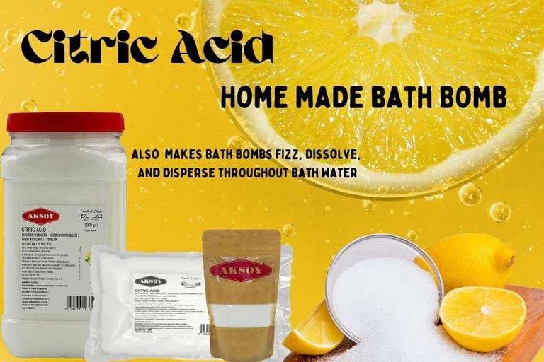 Citric Acid Food Grade 385gr || Non-GMO, Make Your Own BathBomb, Sour Drinks, Household Cleaning with Citric Acid Powder
