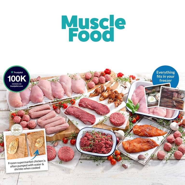New Customer Fridge Filler Meat Hamper + Free Pizza - £35 Including Free Delivery (New Customers Only) @ MuscleFood