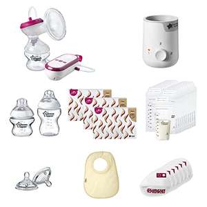 Tommee Tippee  Complete Breastfeeding Kit - Electric Breast Pump, Baby Bottle, Food Warmer & Breastfeeding Accessories £73 @ Amazon