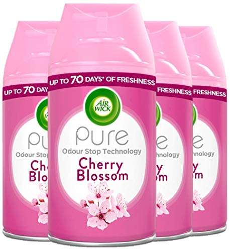 Air Wick | Cherry Blossom | Automatic Air Freshener | Freshmatic Auto Spray Refill | 250ml | Pack of 4 - £10.80 Subscribe & Save