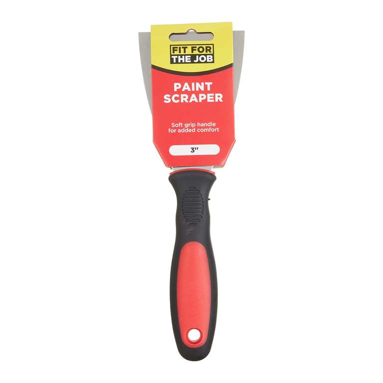 3 inch Soft Grip Handle Paint Wall Scraper, Metal Blade 3" 75mm - rust resistant