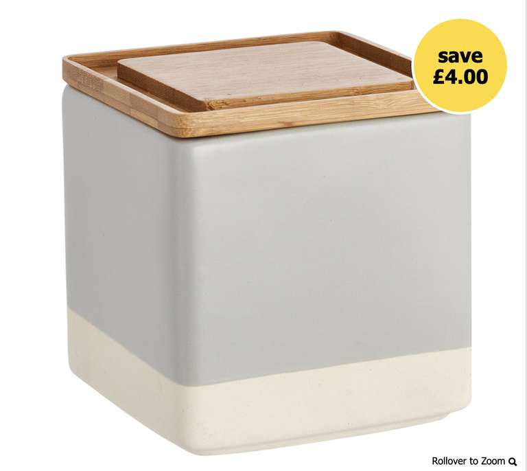 Grey Stacking Ceramic Storage Jar £2 - Free click & collect at limited stores / £4.95 Delivery @ Wilko