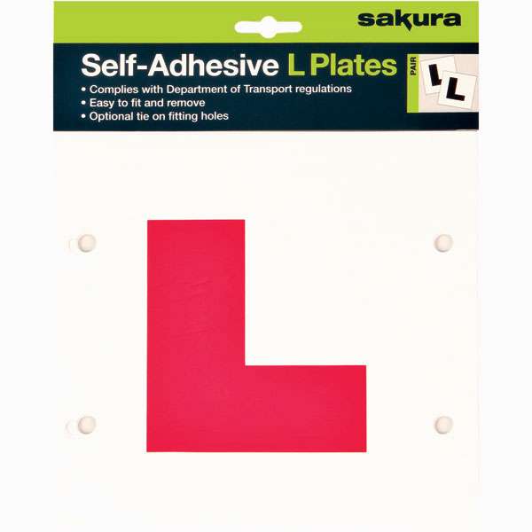 Sakura Self-Adhesive L Plates - 99p free Click & Collect @ EuroCarParts