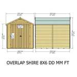 Shire 8 x 6 ft Double Door Dip Treated Wood Overlap Shed Now half price + free delivery