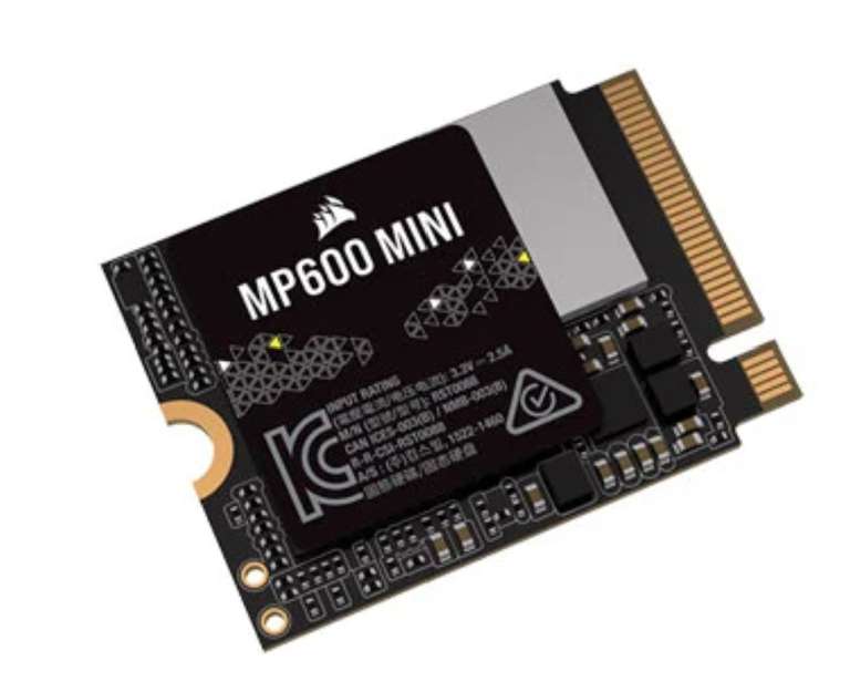 1TB Corsair MP600 MINI, M.2 (2230) PCIe 4.0 (x4) NVMe SSD, 4800MB/s Read, 4800MB/s Write, 850k/1100k IOPS (Steam Deck Compatible)