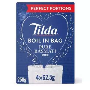 Tilda Boil in Bag Pure Basmati Rice 250g (50p off with Shopmium App)
