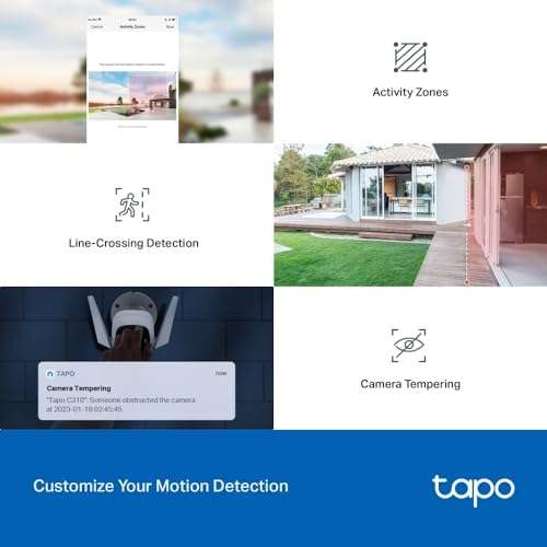 Tapo C310P2 (2 pack) 2K Wireless Outdoor Security Camera, 3MP White