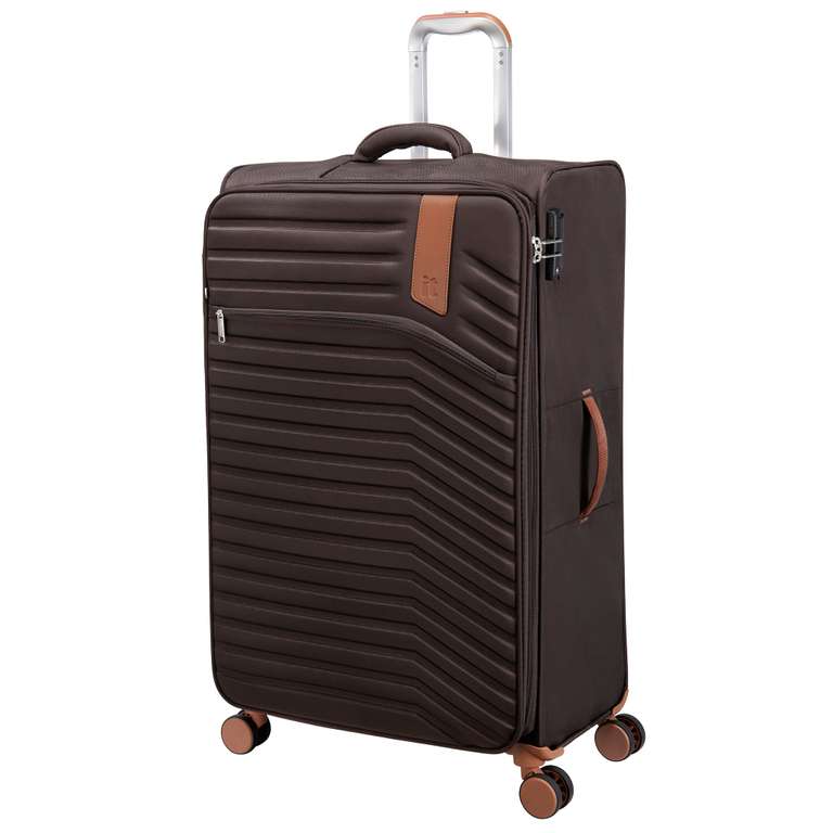 LUX-LITE Deflecting - Large (Brown) Expandable Soft Shell Suitcase with TSA Lock - w/Code