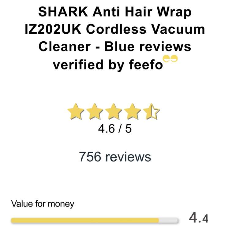 SHARK Anti Hair Wrap IZ202UK Cordless Vacuum Cleaner - Blue - £149 When You Trade In Any Old Tech (Including Non Working) w/Code