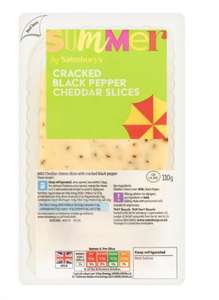 Cheddar Cheese Slices with Cracked Black Pepper, Summer Edition 110g Nectar Price