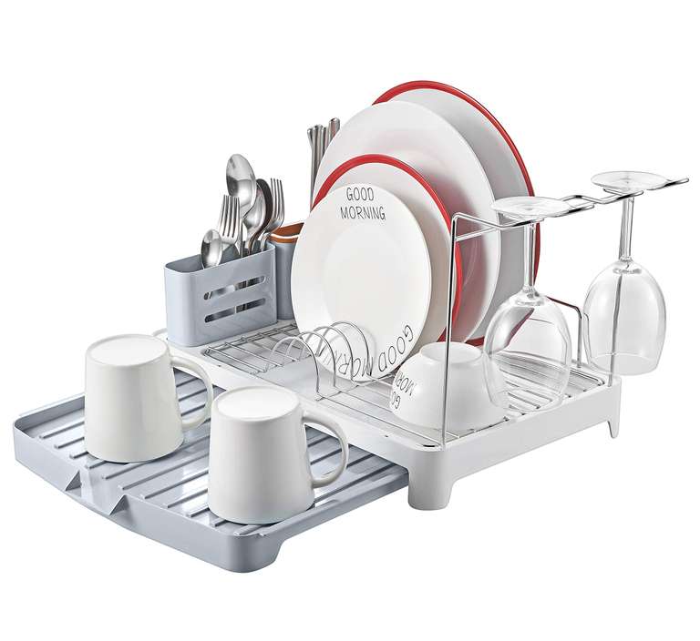 KINGRACK Dish Drainer with Extendable Draining Board sold by Kingrack