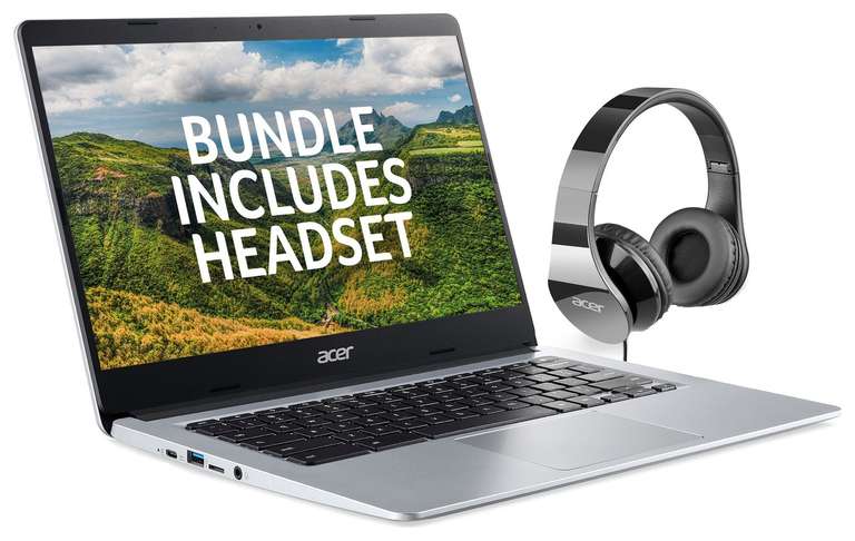 Acer 314 14in Pentium 4GB 64GB FHD Chromebook With Headset £169.99 + Free Click & Collect (£69.99 after cashback) at Argos