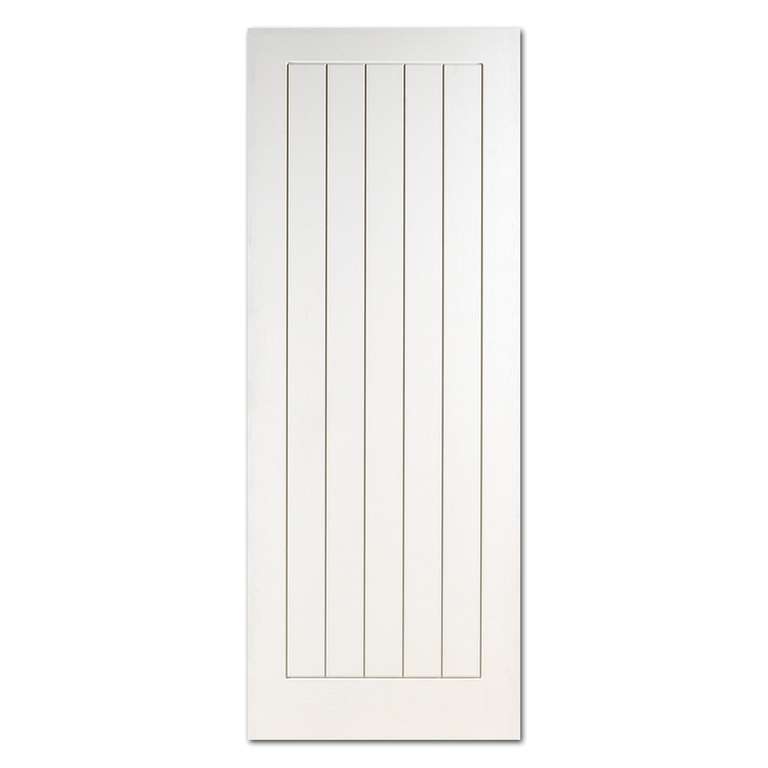 Geneva White Grained Moulded Cottage Internal Door - 1981mm x 762mm - £30 Each Using Click & Collect / Free Delivery Over £85 @ Wickes