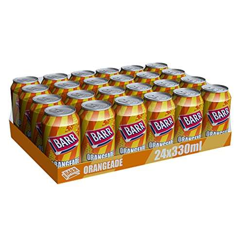 BARR since 1875, Sparkling Orange Orangeade, 24 pack Fizzy Drink Cans, Low Sugar, 24 x 330 ml £5.95 S&S