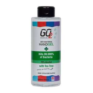 GO2 Antibac Hand Gel 70% Alcohol 1000ml 50p free order and collect @ Superdrug