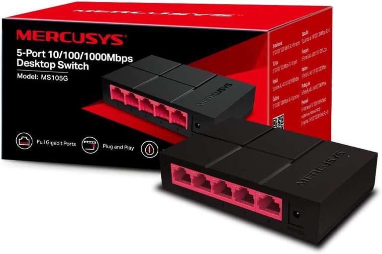 MERCUSYS 5-Port 10/100/1000Mbps Desktop Ethernet Switch/Hub