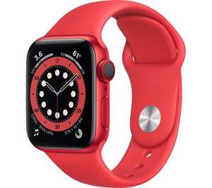 APPLE Watch Series 6 Cellular - PRODUCT(RED) Aluminium with PRODUCT(RED) Sports Band, 40 mm £130.97 @ Currys