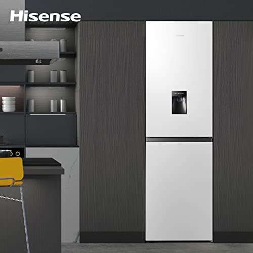Hisense RB327N4WW1 55cm Freestanding 50/50 Fridge Freezer - lTotal No Frost - Non-plumbed Water Dispenser - White - F Rated £349 @ Amazon