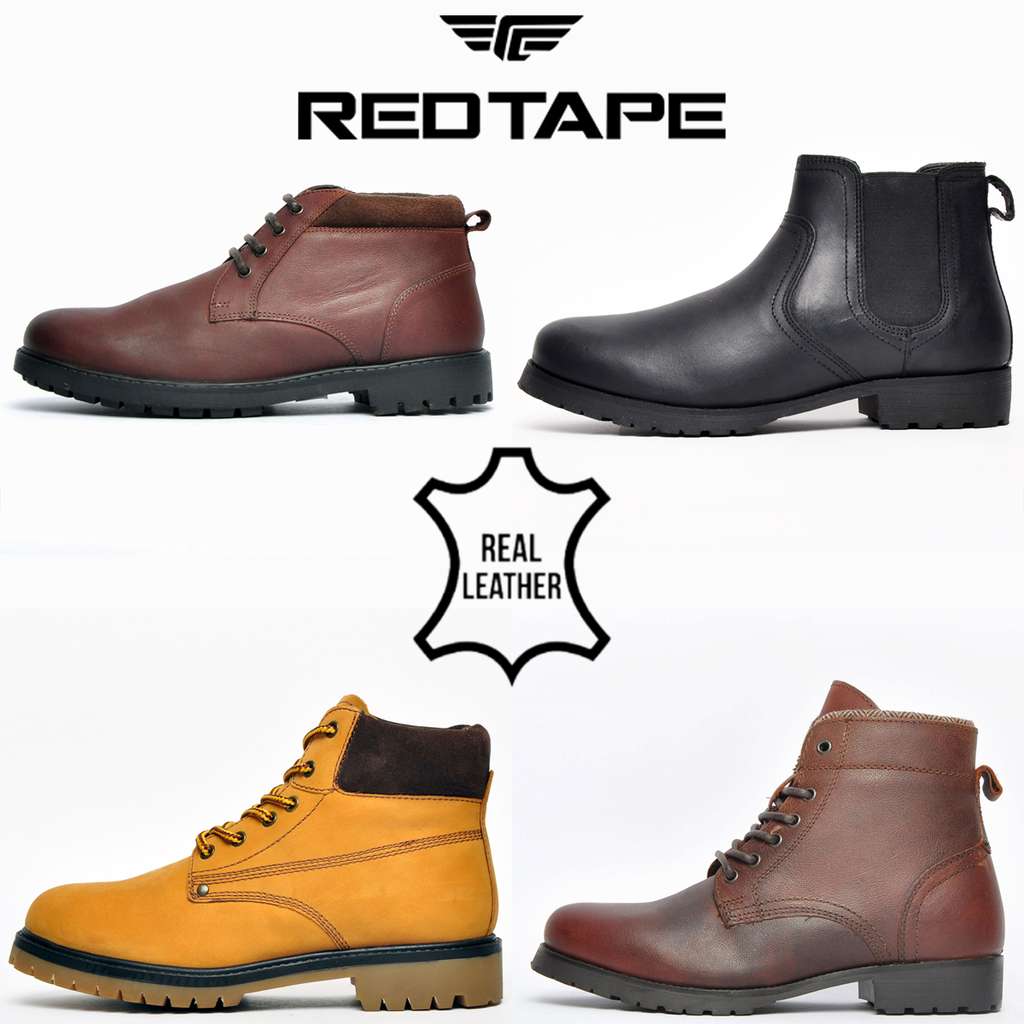 Various Oaktrak By Red Tape Men's Leather Boots - £22.79 Per Pair ...