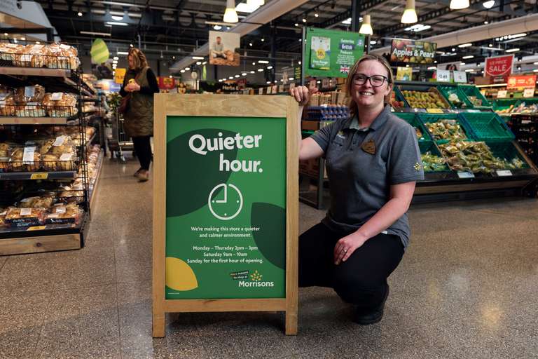 Morrisons introduces new 'Quiet Hour' to afternoon shoppers, across all supermarkets