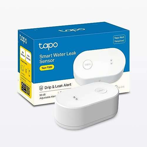 Tapo Smart Water Leak Sensor, Drip & Leak Alert, 90 dB alarm
