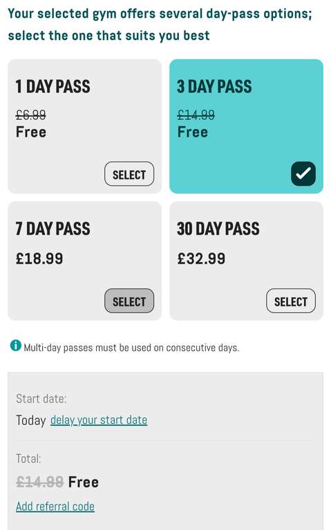 Free 3 Day Gym Pass With Promo Code