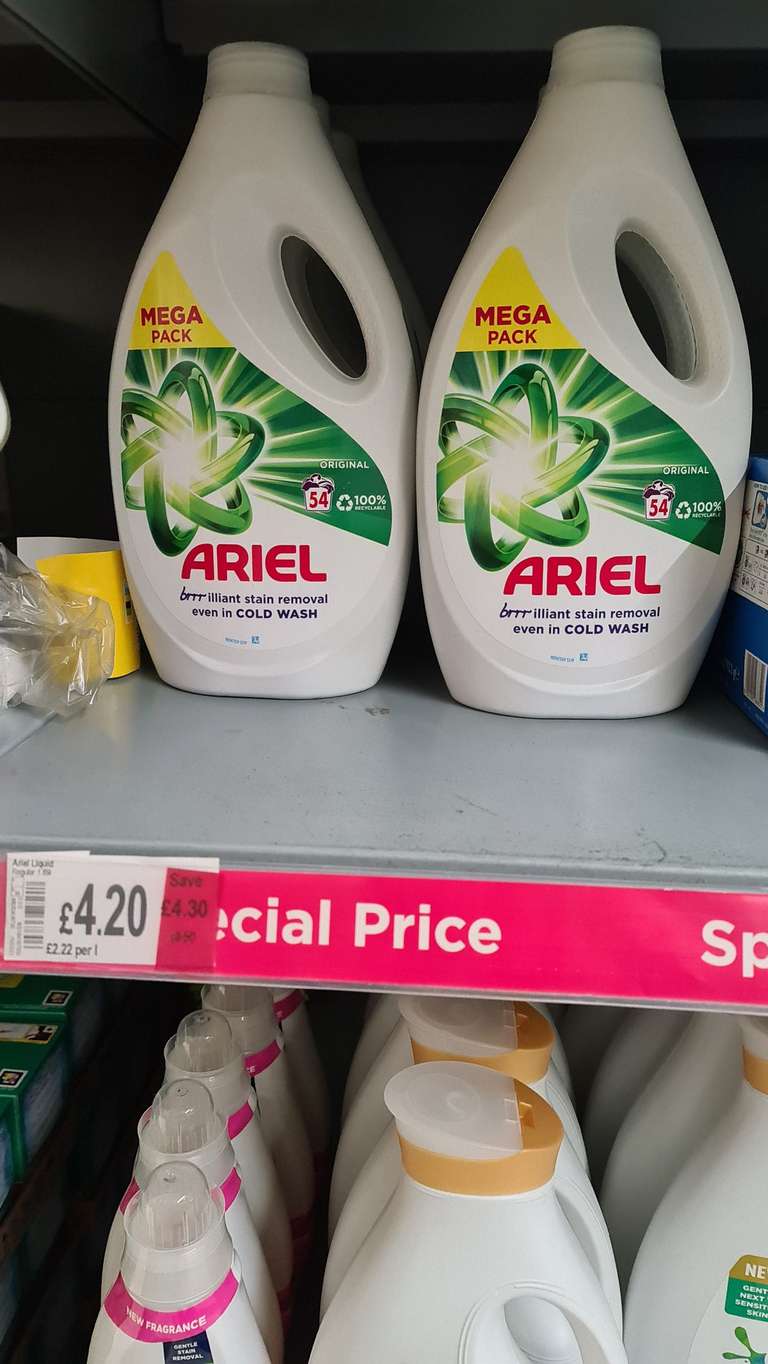 Ariel 54 Wash Washing Liquid - £4.20 Asda in store Hinckley