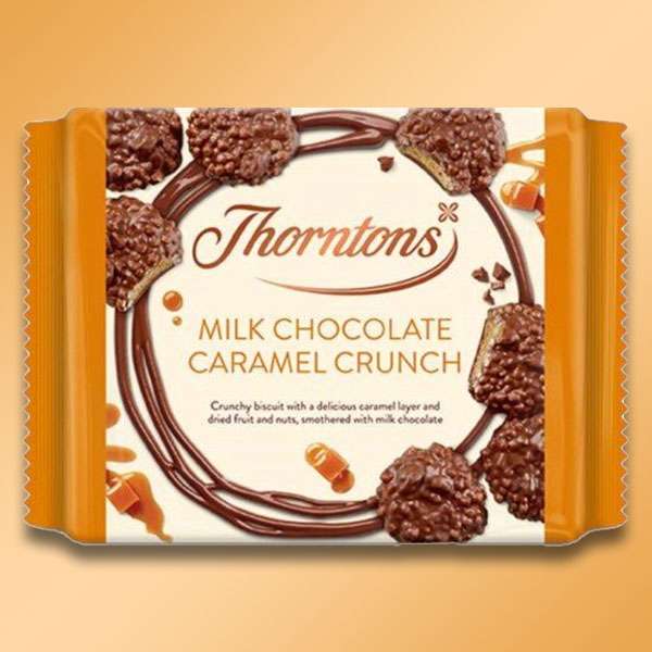 7 x Thorntons Caramel Crunch Milk Chocolate Biscuits 128g Packs - £3 (+£1 delivery) - Best Before 12/02/2022 @ Yankee Bundles