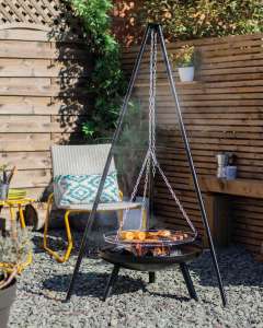 Gardenline Tripod Fire Pit, with Carry Bag and Grill £39.94 Delivered @ Aldi With Code